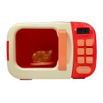 Rotujúca mikrovlnná rúra krémovo-čevená